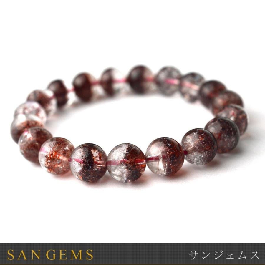 内径約17cm ラウンド10 5 11mm 高品質 一点物 良心価格 高品質 天然石 Sangems パワーストーン スーパーセブン ブレスレット 卸価格販売 Sp7 014 天然石専門卸売店