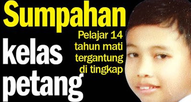 SUMPAHAN Kelas Petang Pelajar 14 Tahun Mati Tergantung Di Tingkap