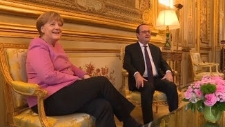 Hollande i Merkel reunits a París