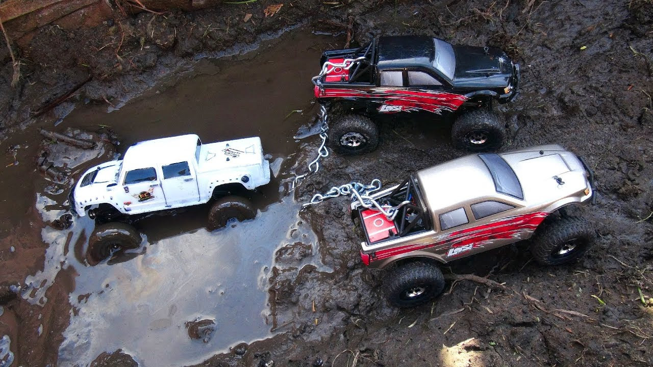 RC ADVENTURES - Muddy Micro 4x4 RC Trucks Get Down & Dirty in BOG oF