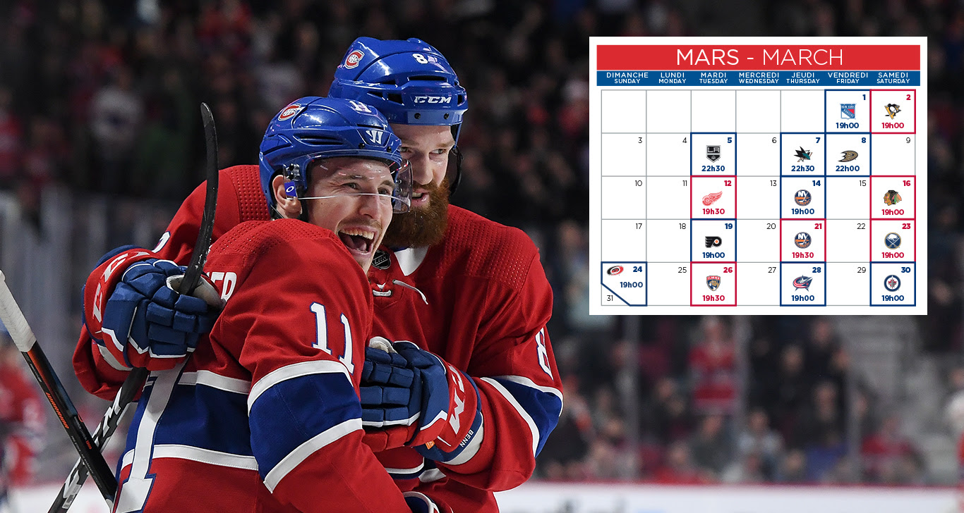 Calendrier 2018-2019 du Canadien de Montréal - Le 7e Match