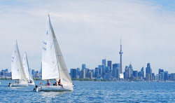 J/80 sailing off Toronto, Ontario