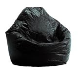 Ultra Lounge Vinyl Bean Bag Color: Black