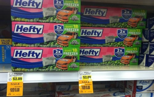 $0.25 Hefty Slider Freezer Bags, Gallon or Quart Sizes ...