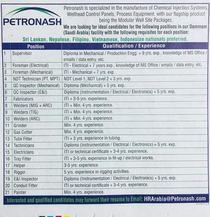 اعلنت شركه بتروناش بالامارات 