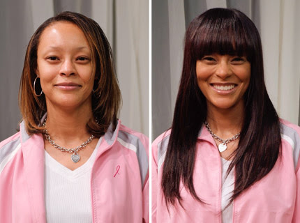 heart shape face hairstyles. “loves” her new long hairstyle with bangs. Her