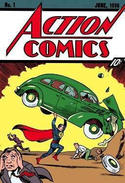Superman making his debut in Action Comics No....