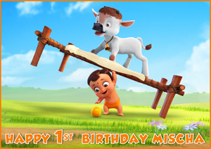 Baking Accs Cake Decorating Mighty Little Bheem Edible Personalized Cake Topper Image Decoration Home Furniture Diy