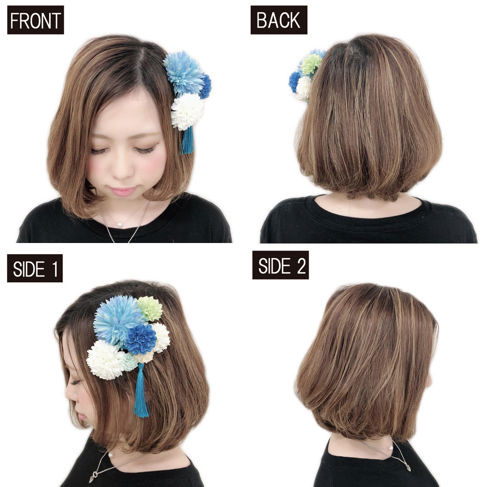 レトロ感が可愛いボブのシンプルスタイル成人式の髪型ヘア