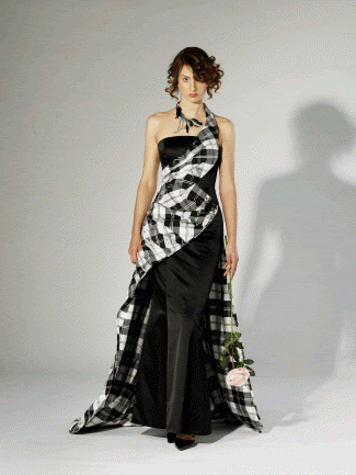 Black and White Wedding Dress