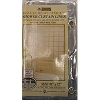 NEW VINYL SHOWER CURTAIN LINER WITH MAGNETS - CLEAR