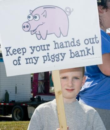 Young tea party member at a protest in Pensacola, Fl.