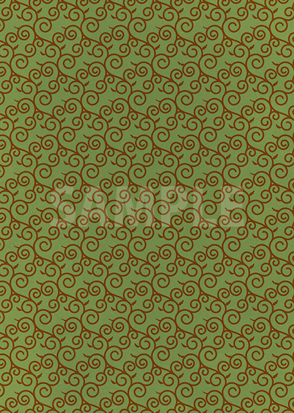 緑と茶色の唐草模様柄a4サイズ背景素材 無料 商用可能 サイズ 背景テンプレートダウンロードサイト