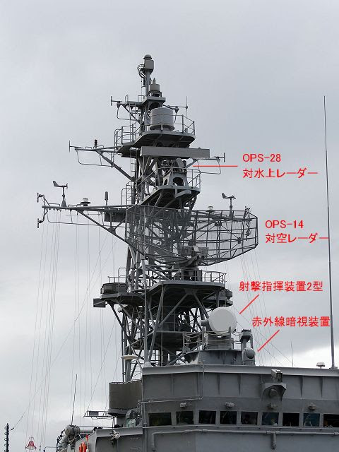 護衛艦 じんつう メインマスト いこまいけ高岡