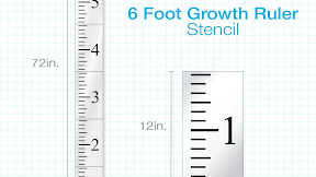 Growth Chart Ruler Stencils For Diy