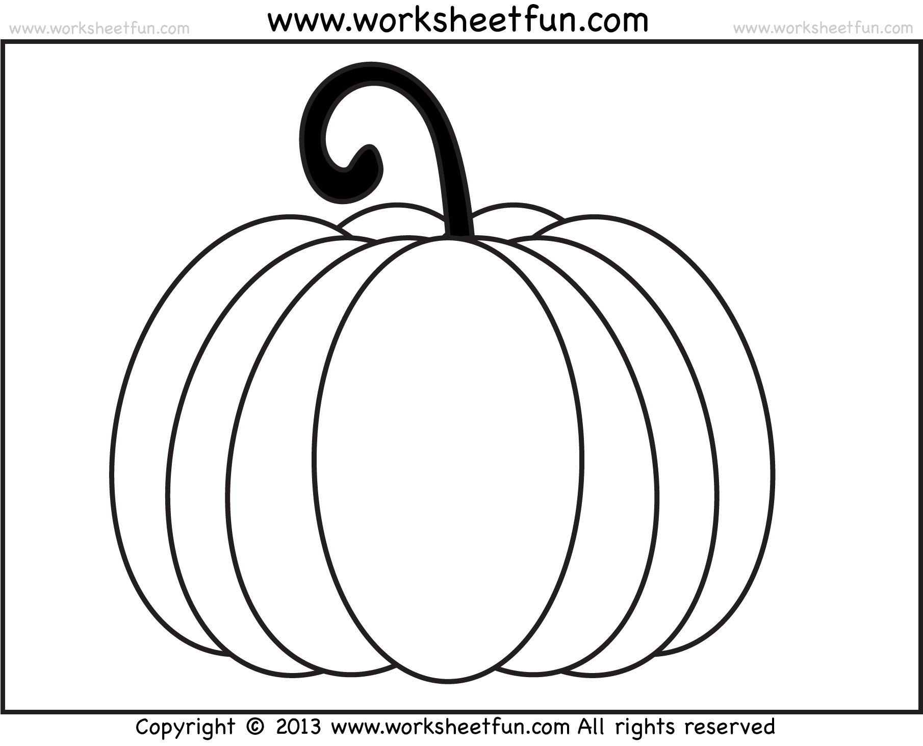 Pumpkin Coloring – 3 Worksheets / FREE Printable Worksheets ...
