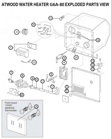 When your household water heater fails, it can be a disaster. Atwood Water Heater Model G6A-8E Parts | pdxrvwholesale