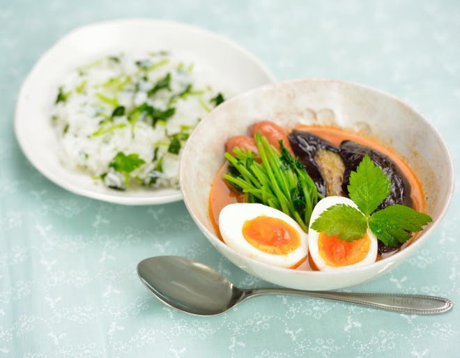 みつばのスープカレーみつばご飯添え 美味しいみつばのお手軽レシピ 農事組合法人大久保園芸