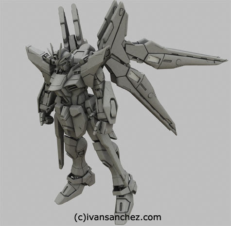 Strike Freedom gundam seed 3d mesh cg sandrum