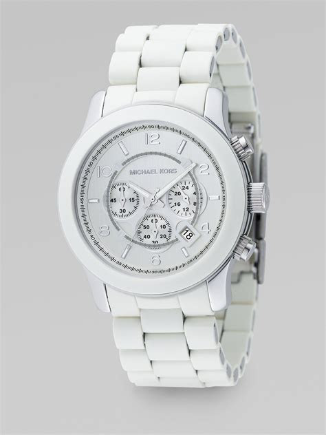 Fast company is the world's leading progressive business media brand, with a unique editorial focus on innovation in technology, leadership, and design. Michael Kors Oversized Stainless Steel White Rubber