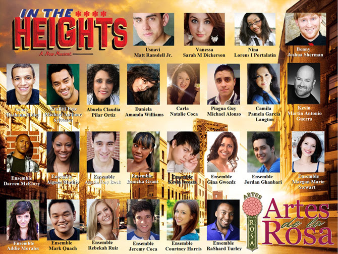 Artes de la Rosa presents the cast and crew for IN THE HEIGHTS