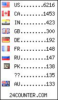 visitors by country counter