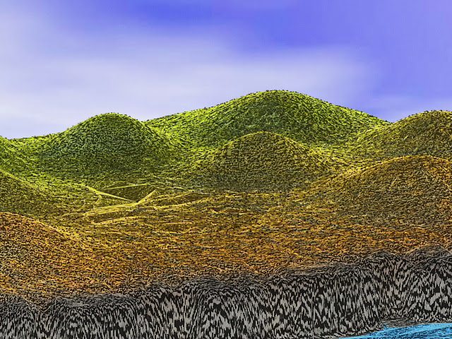 Hills cliffs terrain 3d model 3ds Max files free download - modeling