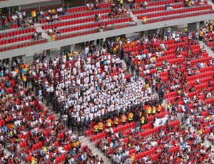 torcida organizada santos estádio mané garrincha (Foto: Thiago Dias)