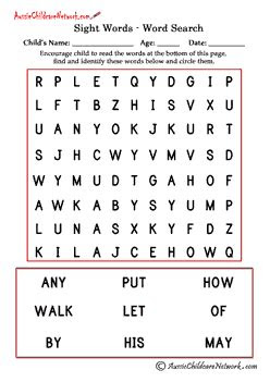  first grade sight word search aussie childcare network