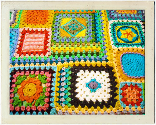 granny square sampler afghan