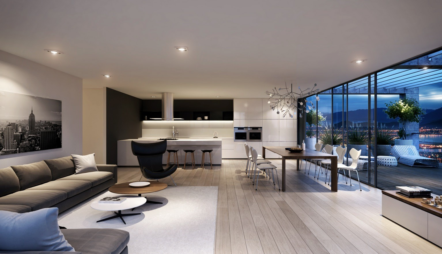 Spacious Modern Living Room Interiors
