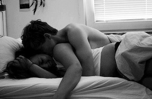 bed, couple, love