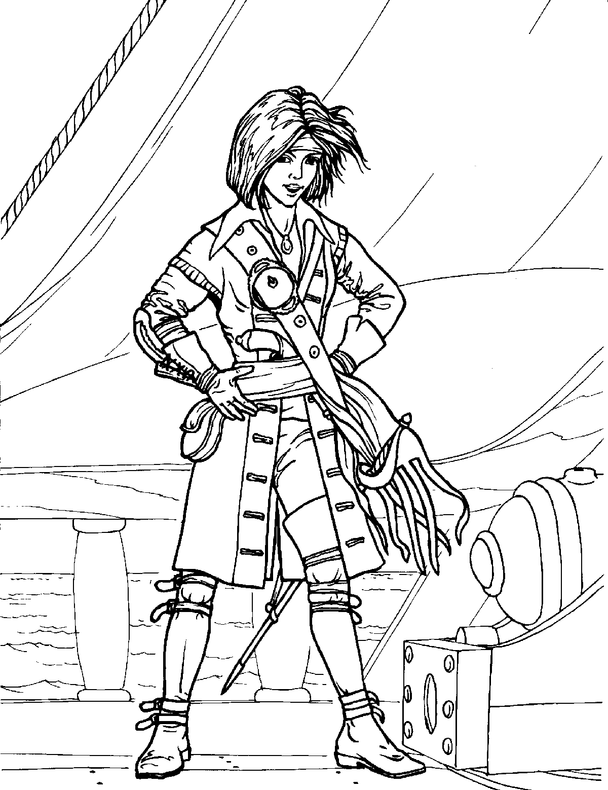 Coloring page - Cabin boy
