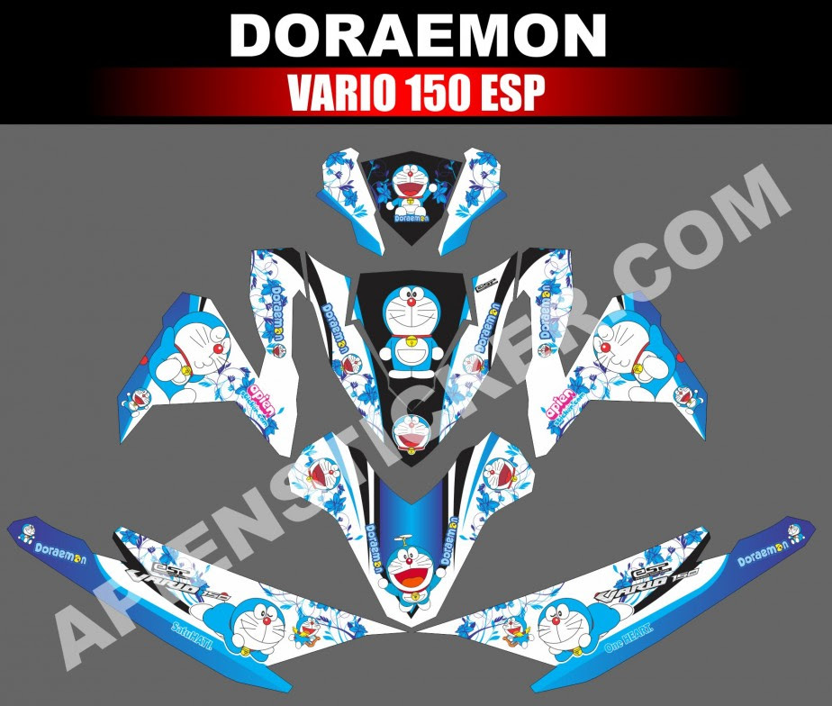 Striping Motor  Vario  150 ESP Doraemon  Apien Sticker 