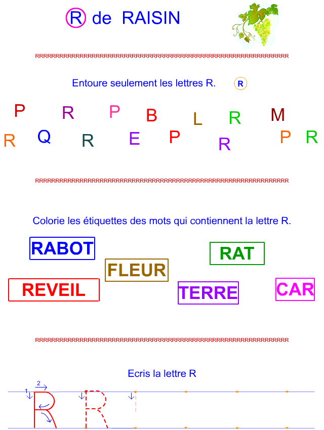 Fiche maternelle moyenne section à imprimer