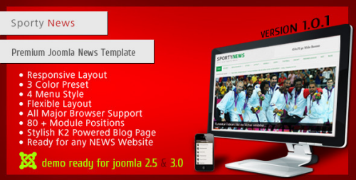ThemeForest - SportyNews Premium Joomla News Template