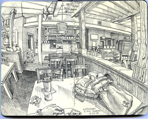 at the leaf and bean on 19th