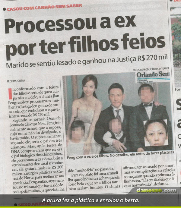 Esse é o problema das plásticas.