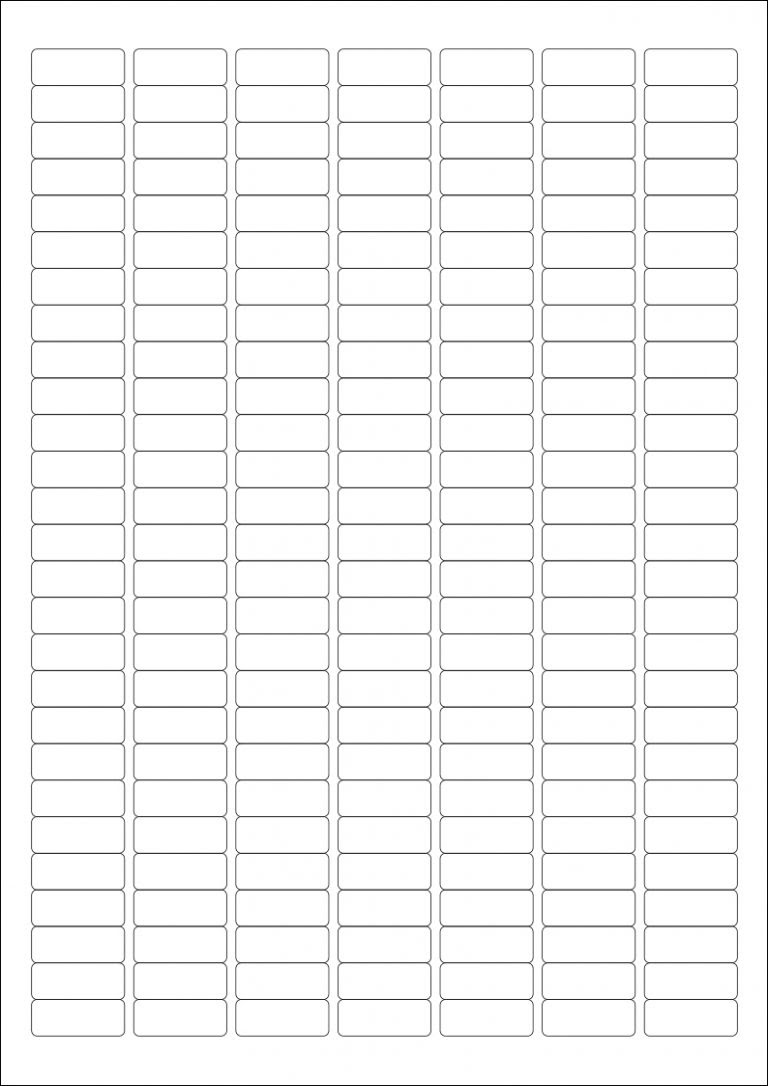 MR111 – 25.4 x 10 mm – A4 Sheet – 189 Rectangle Labels – MR-LABEL
