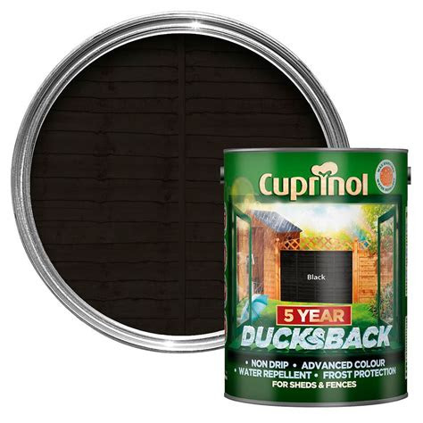 cuprinol  year ducksback black matt shed fence