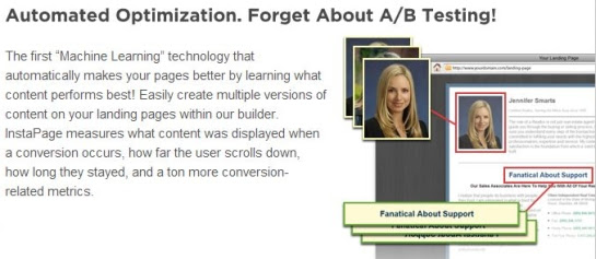 Instapage Drag and Drop Features landing page optimization