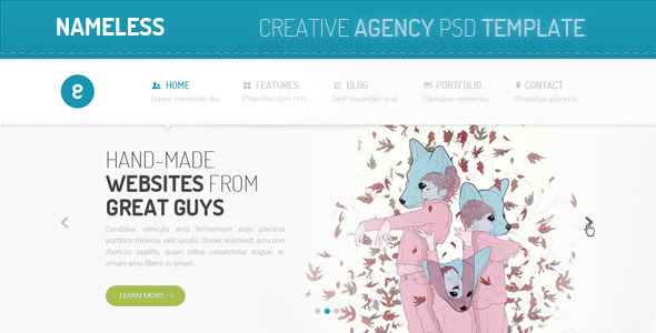 Nameless - Creative Agency PSD Template 
