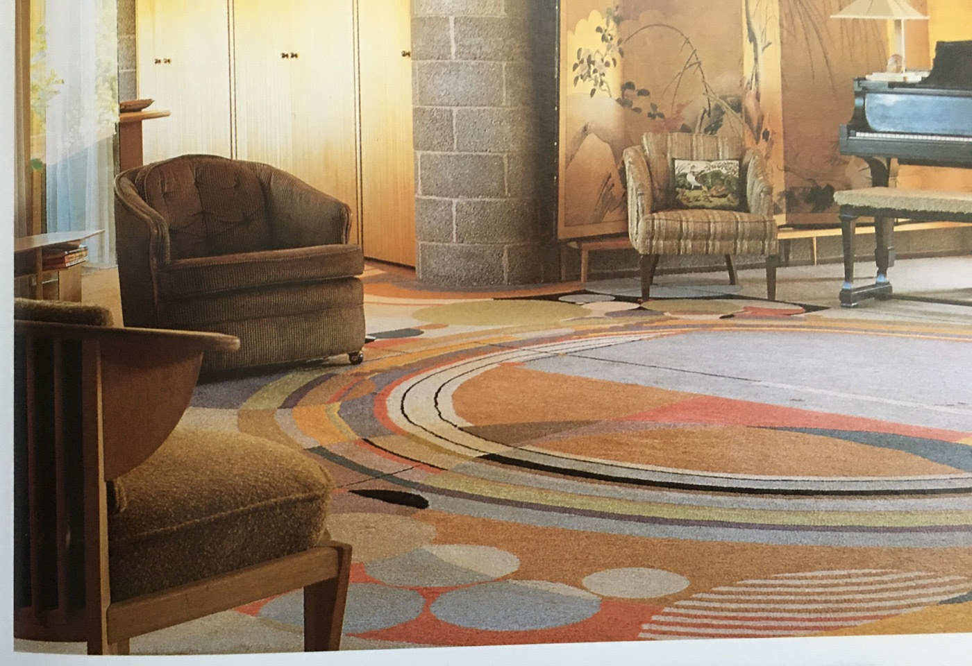 ebay cassina 'friedman chair and ottoman'  wright chat