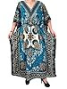 Womens Caftan Kaftan Blue Floral House Dress for MOM