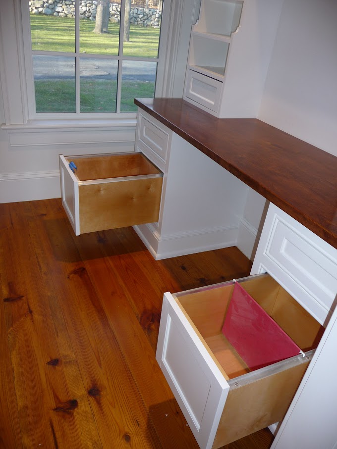 Butcher Block Filing Cabinet Desk - Factory Cabinet with Butcher Block Top For Sale at 1stdibs : Also, all the cables and modems and surge protectors and things are hanging off the underside of the tabletop in see more of the butcher block double desk.