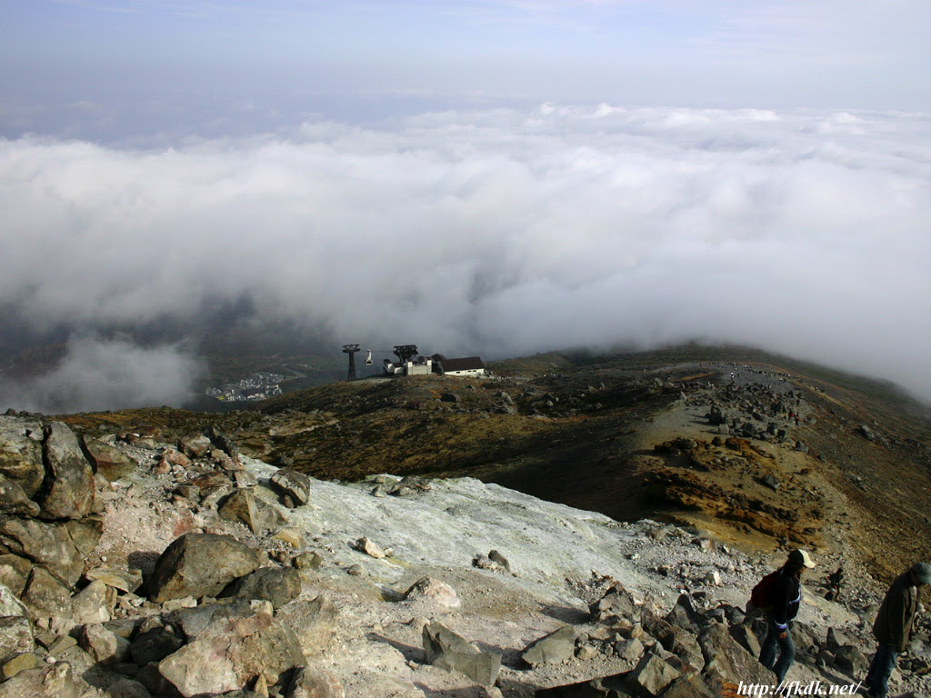 茶臼岳登山道と雲海の壁紙 風景写真無料壁紙