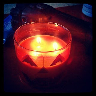 Dear #Sandy , you suck! #noelectricity #storm #fall #pumpkin #candle #flashlight #newhampshire