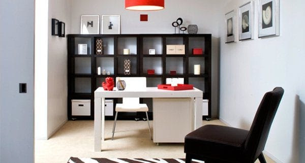 Escrit rio com estante projetada Comodit Modulados Escrit rio com estante projetada Comodit Modulados