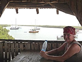 Uitzicht vanuit Lamin lodge