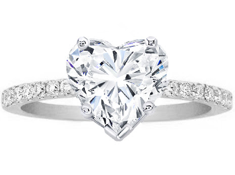 Heart diamond wedding rings